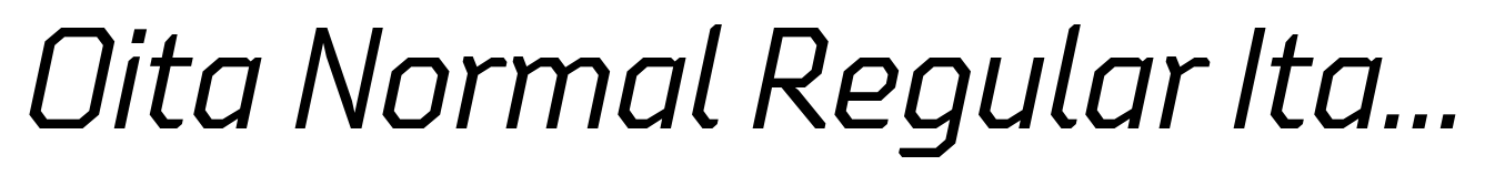 Oita Normal Regular Italic